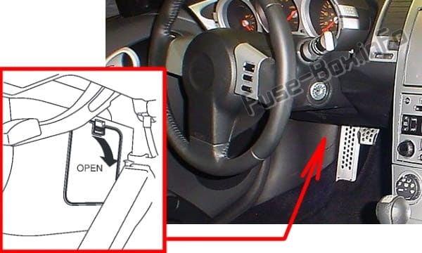 Diagrama de fusibles Nissan 350Z (2003-2008) en español