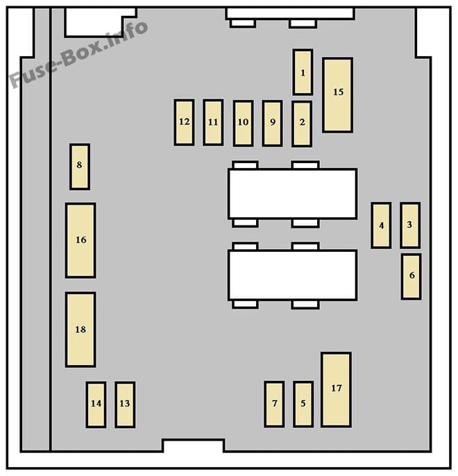 Under-hood fuse box diagram: Peugeot 307 (2002)