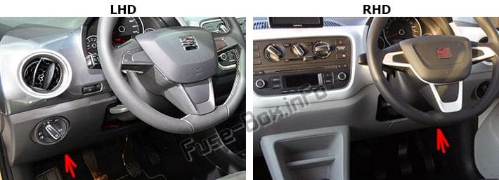 Fuse Box Diagram SEAT Mii (2012-2018...)