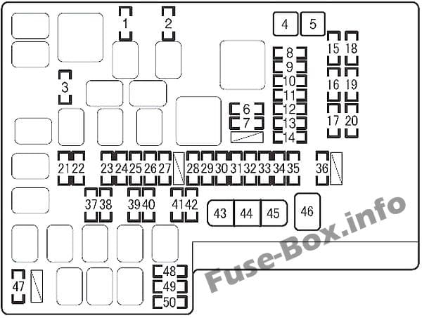 Under-hood fuse box diagram: Scion FR-S (2012, 2013, 2014, 2015, 2016)