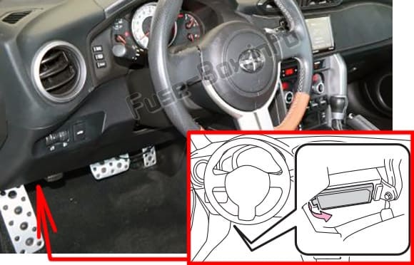 Diagrama de fusibles Scion FR-S (2012-2016) en español