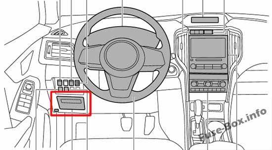 Diagrama de fusibles Subaru Ascent (2018-2020..) en español