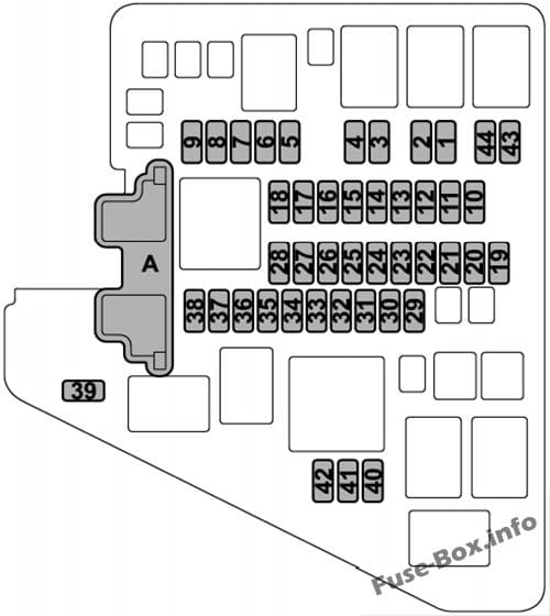 Under-hood fuse box diagram: Subaru Ascent (2018, 2019)