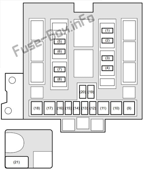 Under-hood fuse box diagram: Suzuki Grand Vitara (2005-2015)