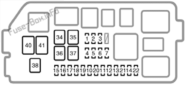 Under-hood fuse box diagram: Toyota 4Runner (2001, 2002)