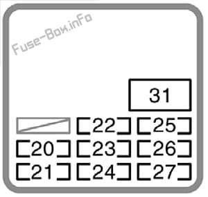 Instrument panel fuse box diagram: Toyota 4Runner (1998)