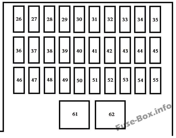 Instrument panel fuse box diagram: Toyota Avalon (2000, 2001, 2002, 2003, 2004)