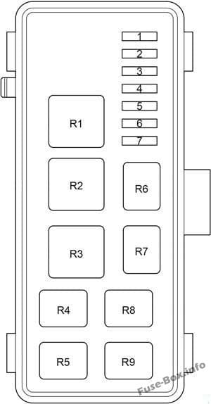 Passenger Compartment Relay Box (diagram): Toyota HiAce (2005-2013)