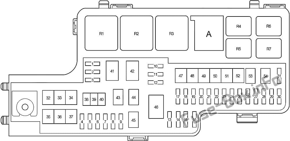 Under-hood fuse box diagram: Toyota Hilux (2015, 2016, 2017, 2018, 2019-..)