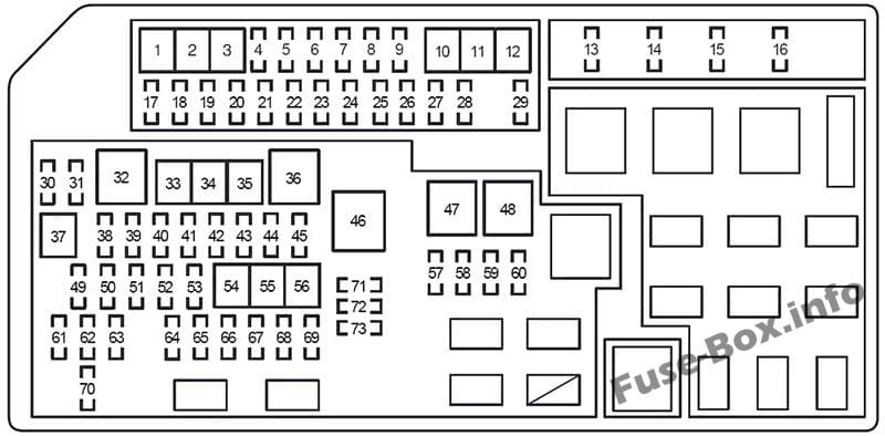 Under-hood fuse box diagram: Land Cruiser Prado (2010-2018)