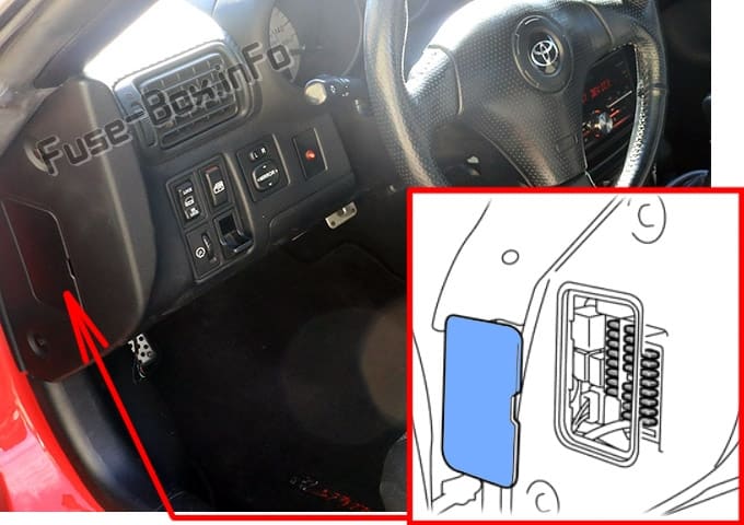 Diagrama de fusibles Toyota MR2 Spyder (W30; 1999-2007) en español