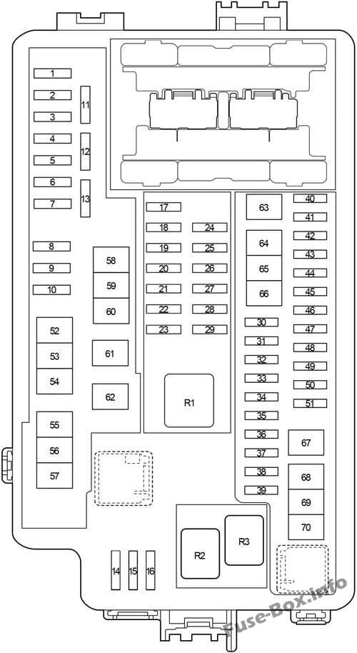 Under-hood fuse box diagram: Toyota Prius (2016, 2017, 2018, 2019)