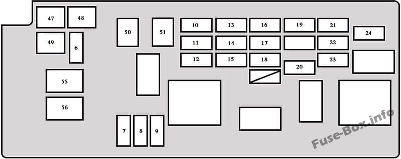 Under-hood fuse box diagram: Toyota Sequoia (2001, 2002)