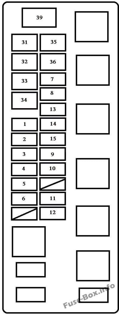 Under-hood fuse box diagram: Toyota Tundra (2000)