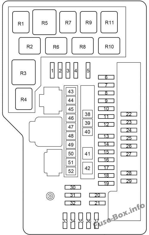 Under-hood fuse box diagram: Toyota Venza (2009-2017)