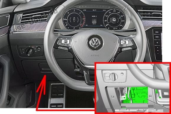 Diagrama de fusibles Volkswagen Arteon (2017-2019) en español