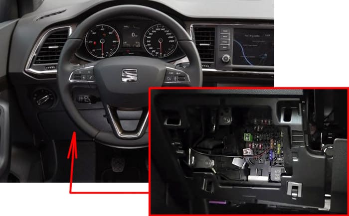 Diagrama de fusibles SEAT Ateca (2016-2019...) en español